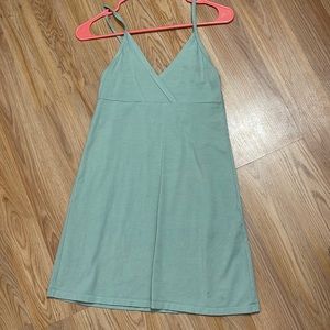 Green v neck mini dress! More form fitting than in the picture!